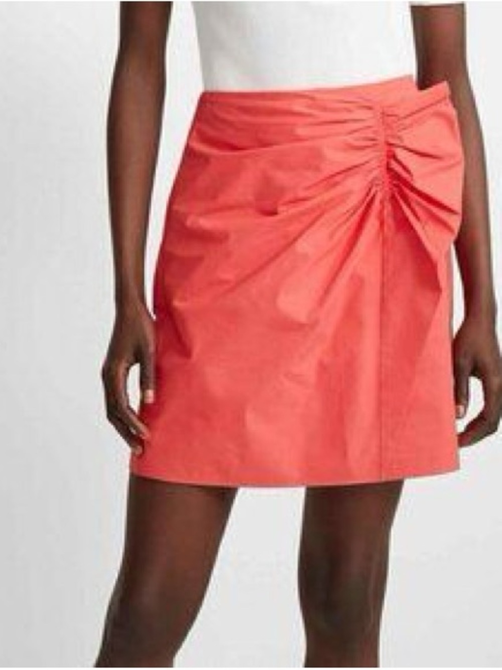NWT Club Monaco Normaah Ruched Mini Skirt - Coral, Sizes 4 & 12